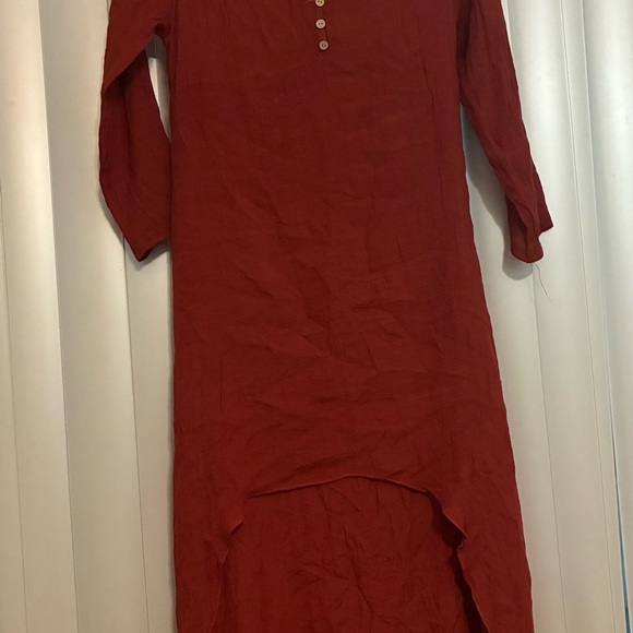 Elegant Reddish Button-Up Dress - Picture 1 of 7